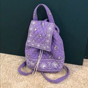 Vera Bradley Retired Purple Paisley Bookbag
